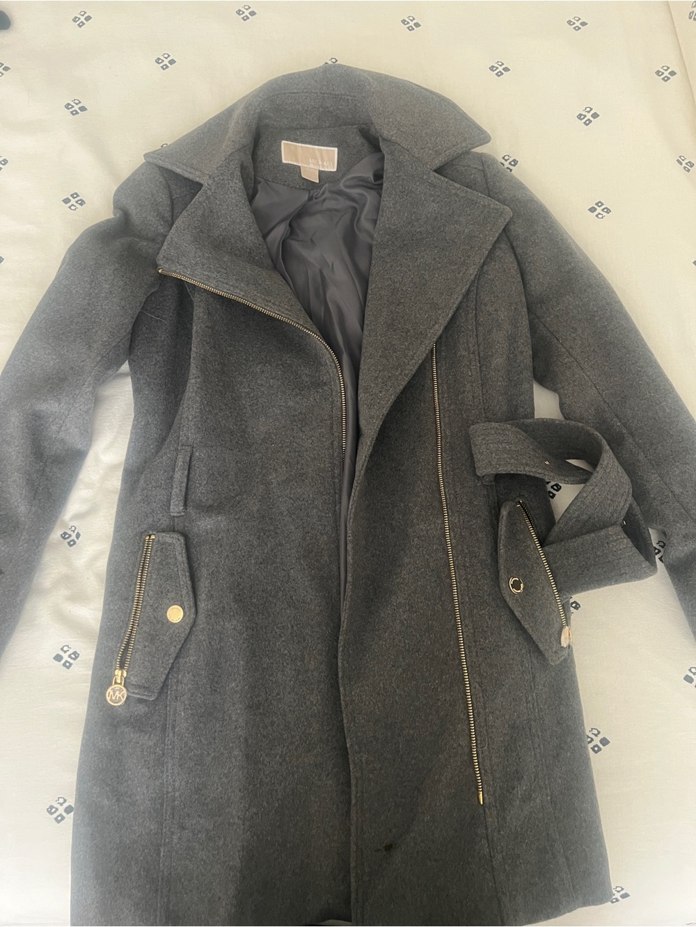 Michael Kors Asymmetrical Belted Coat